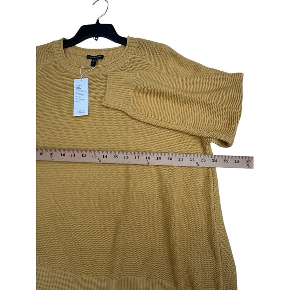 Eileen Fisher Organic Linen Cotton Sweater Womens 2X Plus Mustard Yellow #R2-22 - Picture 6 of 9